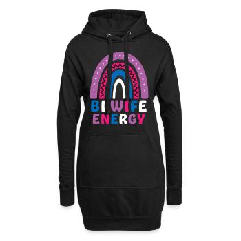 Bi Wife Energie Gay Pride Lesbisch LGBT Regenbogen - Hoodie-Kleid - Schwarz - Vorne