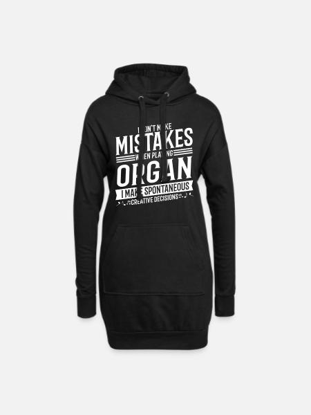 Orgelspieler Musikinstrument Musik Organist - Hoodie-Kleid - Schwarz