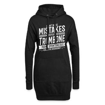 Posaunist Musikinstrument Musik Posaunist - Hoodie-Kleid - Schwarz - Vorne