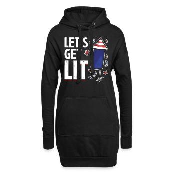 Fireworks USA Celebration Drôle 4 juillet - Sweat-shirt à capuche long Femme - noir - Devant