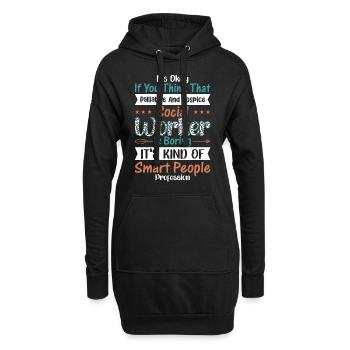 Travailleur social en soins palliatifs et en soins palliatifs - Sweat-shirt à capuche long Femme - noir - Devant