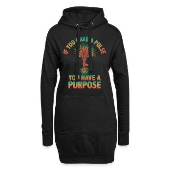 If You Have A Pulse You Have A Purpose Inspire - Hoodie-Kleid - Schwarz - Vorne