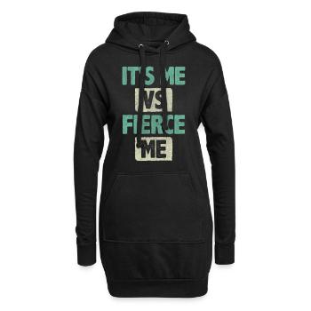 It's Me vs Fierce Me Inspire Encouragement - Hoodie-Kleid - Schwarz - Vorne
