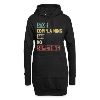 Motivate Inspire Encouragement Positivité Slogan - Sweat-shirt à capuche long Femme - noir - Devant