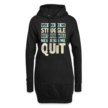 Motivate Inspire Encouragement Positivité Slogan - Sweat-shirt à capuche long Femme - noir - Devant