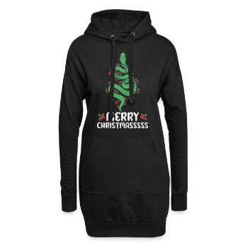 Christmas Snake Whisperer Python Reptile Serpent - Hoodie-Kleid - Schwarz - Vorne