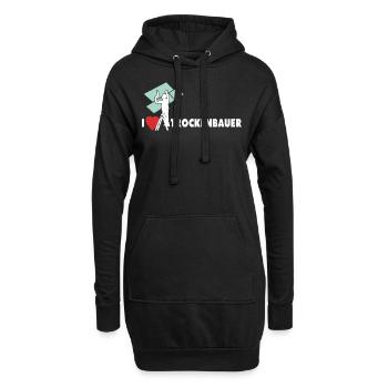 Trockenbaumonteur Sprüche Trockenbauer Geschenk - Hoodie-Kleid - Schwarz - Vorne