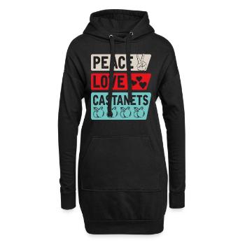L’instrument de Peace Lovee Castanet - Sweat-shirt à capuche long Femme - noir - Devant