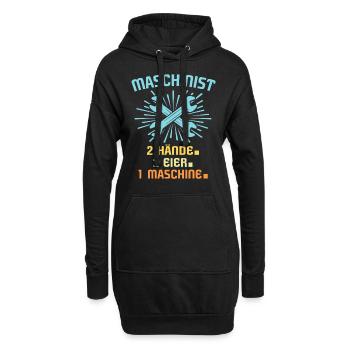Maschinist Maschinenführer Feuerwehrmann - Hoodie-Kleid - Schwarz - Vorne