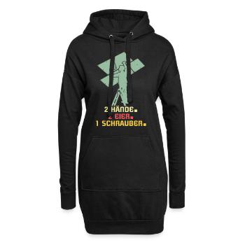 Trockenbauer Trockenbau Trockenbaumonteur - Hoodie-Kleid - Schwarz - Vorne