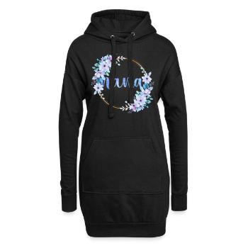 Nana Fleurs Mignon Jardinage Grand-mère - Sweat-shirt à capuche long Femme - noir - Devant
