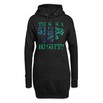 5K Lauf Straßenlauf 5 km Parkrun - Hoodie-Kleid - Schwarz - Vorne