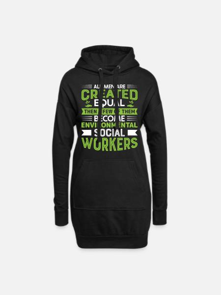 Environmental Social Worker Job Environmentalist - Hoodie Dress - black