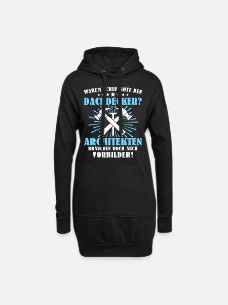 Dachdecker Beruf Dachdecken - Hoodie-Kleid - Schwarz