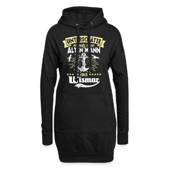 Wismar Ostsee Wismarer Urlaub - Hoodie-Kleid - Schwarz - Vorne
