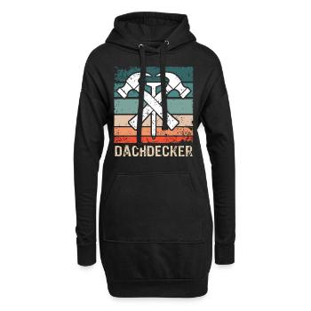 Dachdecker Dachspengler Dachklempner - Hoodie-Kleid - Schwarz - Vorne