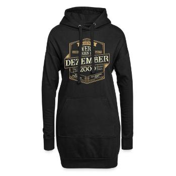 Décembre 2000 Anniversaire Homme - Sweat-shirt à capuche long Femme - noir - Devant