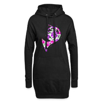 Drôle d’instrument de musique Français Cor - Sweat-shirt à capuche long Femme - noir - Devant