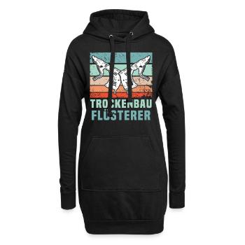Trockenbauer Trockenbaumonteur Trockenbau - Hoodie-Kleid - Schwarz - Vorne