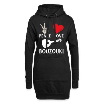 Bouzouki Music Instrument Irish Bouzouki - Hoodie-Kleid - Schwarz - Vorne