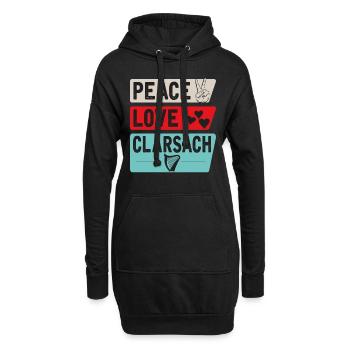 Clarsach Music Instrument Musique écossaise - Sweat-shirt à capuche long Femme - noir - Devant