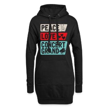 Concert Grand Instrumentistes de Musique - Sweat-shirt à capuche long Femme - noir - Devant