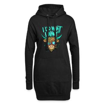 Je fais ce que je veux Scottish Highland Cow Cattle - Sweat-shirt à capuche long Femme - noir - Devant