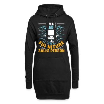 Je ne suis pas une dame Je suis un vendeur de meubles Emploi - Sweat-shirt à capuche long Femme - noir - Devant