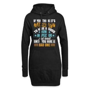Home Inspector Occupation Worker Profession Career - Hoodie-Kleid - Schwarz - Vorne