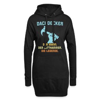 Dachdecker Dachspengler Legende Dachklempner - Hoodie-Kleid - Schwarz - Vorne