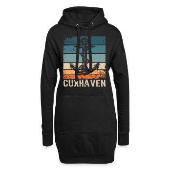 Cuxhaven Sprüche Cuxhavener Urlaub - Hoodie-Kleid - Schwarz - Vorne