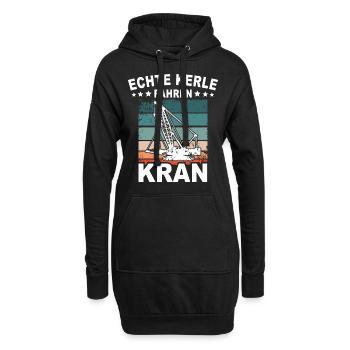Kranführer Sprüche Kran Kranfahrer - Hoodie-Kleid - Schwarz - Vorne