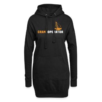 Grutier Grue Grutier Grue Sur chenilles - Sweat-shirt à capuche long Femme - noir - Devant