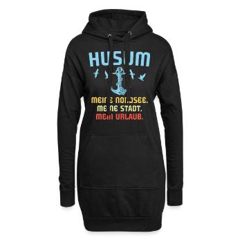 Husum Nordsee Husumer Urlaub - Hoodie-Kleid - Schwarz - Vorne