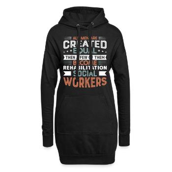 Réadaptation Travailleur social Profession Emploi Réadaptation - Sweat-shirt à capuche long Femme - noir - Devant