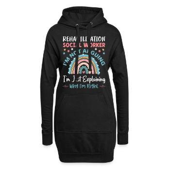Réadaptation Travailleur social Profession Emploi Réadaptation - Sweat-shirt à capuche long Femme - noir - Devant