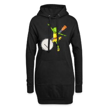 Ballett tanzender Frosch Banjo Bluegrass Musik - Hoodie-Kleid - Schwarz - Vorne