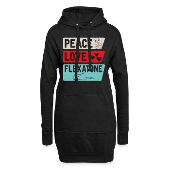 Peace Love Flexatone Music Instrument - Hoodie-Kleid - Schwarz - Vorne