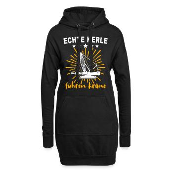 Kranführer Kranfahrer Kran - Hoodie-Kleid - Schwarz - Vorne