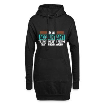 Buchhalter Geschenk Beruf Finanzen Steuerberater - Hoodie-Kleid - Schwarz - Vorne