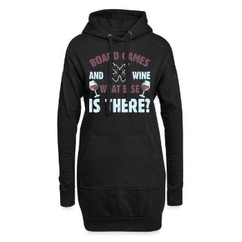 Jeux de société et bière Qu’y a-t-il d’autre aux échecs - Sweat-shirt à capuche long Femme - noir - Devant