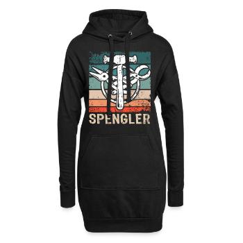 Spengler Spengeln Bauspengler - Hoodie-Kleid - Schwarz - Vorne