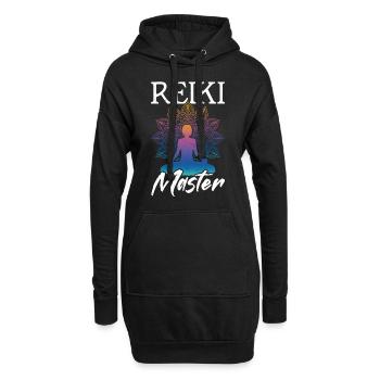 Reiki-Meister Chakra Energie Yoga Meditation - Hoodie-Kleid - Schwarz - Vorne