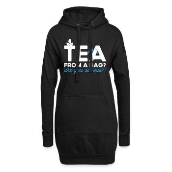 Teetrinker Teeliebhaber Geschenk Tee - Hoodie-Kleid - Schwarz - Vorne
