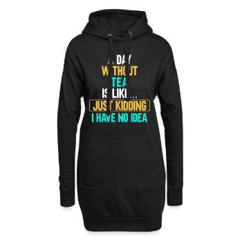 Teetrinker Teeliebhaber Geschenk Tee - Hoodie-Kleid - Schwarz - Vorne
