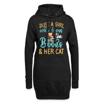 Teetrinker Teeliebhaber Geschenk Tee - Hoodie-Kleid - Schwarz - Vorne