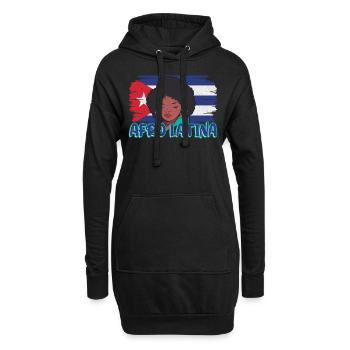 Afro Latina Pride Porto Rico Racines portoricaines - Sweat-shirt à capuche long Femme - noir - Devant
