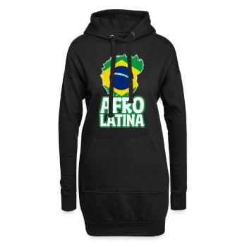 Afro Latina Pride Brésil Racines brésiliennes - Sweat-shirt à capuche long Femme - noir - Devant