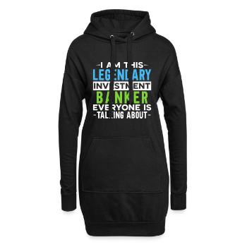 Banquier Banque Argent Banquier - Sweat-shirt à capuche long Femme - noir - Devant