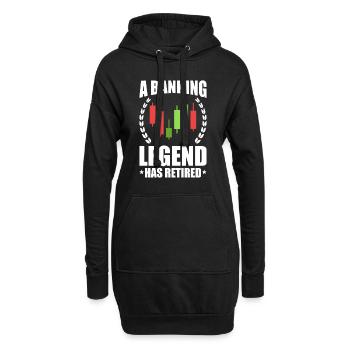 Banquier Banque Argent Banquier - Sweat-shirt à capuche long Femme - noir - Devant